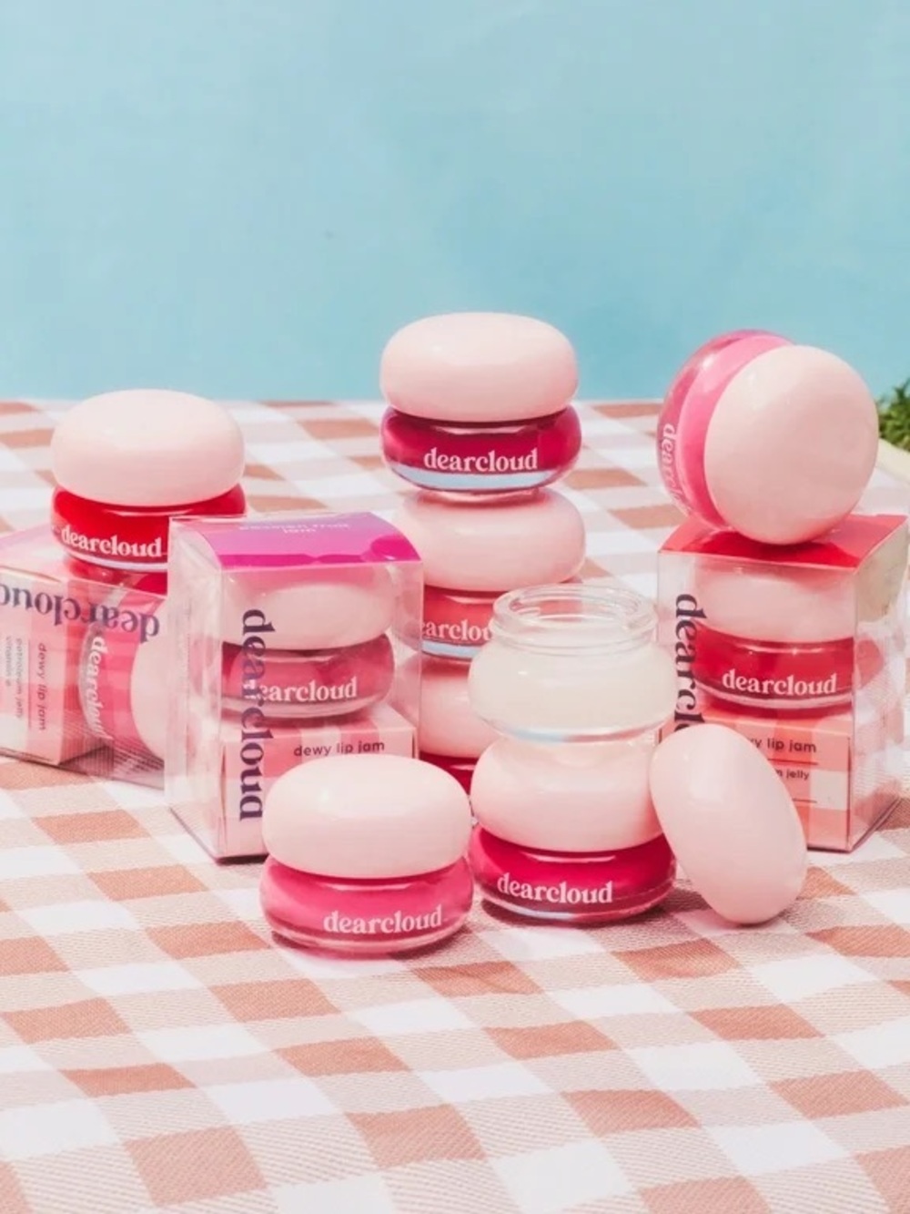 DEARCLOUD NIB Dewy Lip Jam Hydrating Lip Balm Gloss Vitamin E Passion Fruit
